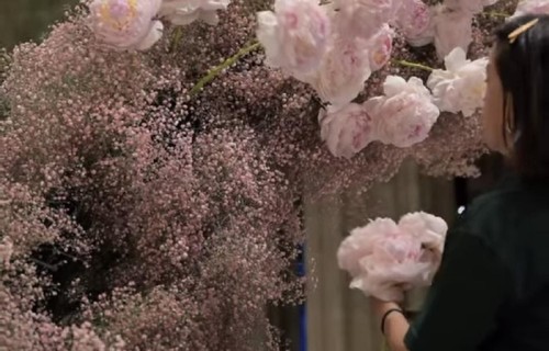 奚梦瑶婚礼鲜花布置引关注