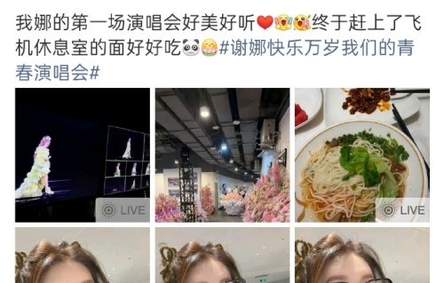 谢娜和李小冉在演唱会上表演了什么节目，具体互动细节有哪些？
