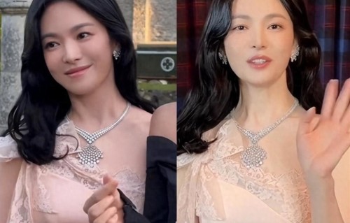 宋慧乔长发回归美上热搜！蕾丝裙搭配淡妆，44岁美得像20岁