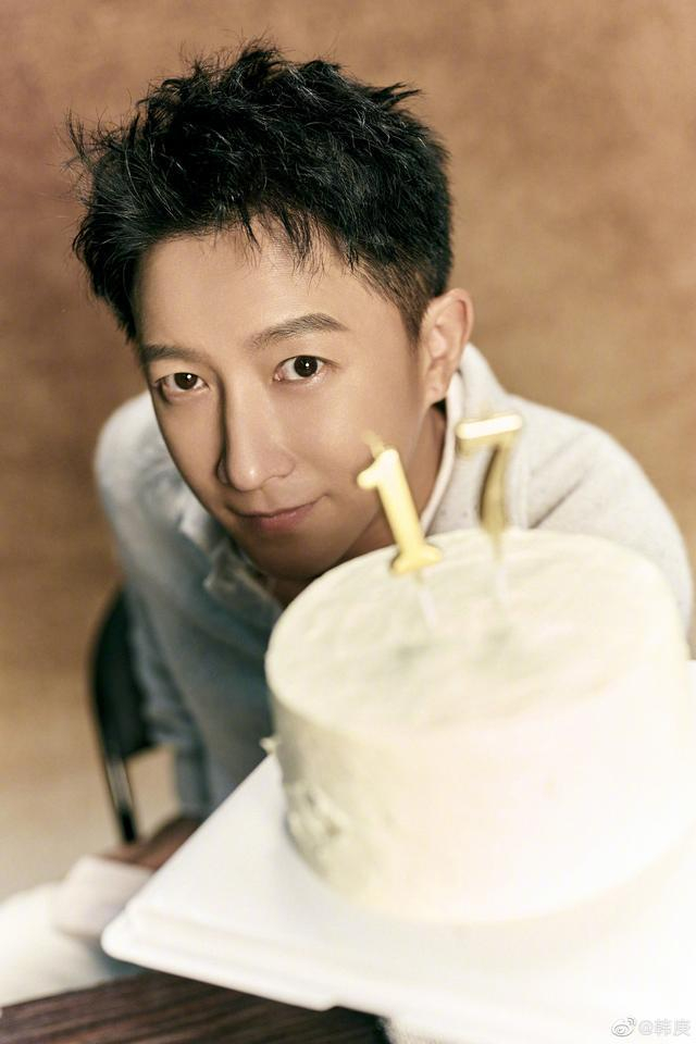 韩庚发布的贺图。 图片来自艺人微博